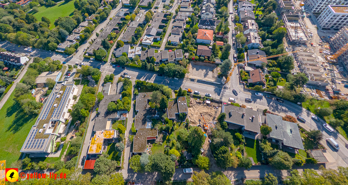 02.09.2022 - Baustelle Grundschule am Karl-Marx-Ring und Villa in der Niederalmstraße 16 in Neuperlach